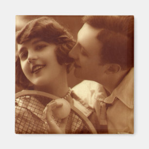 Vintage Sports Tennis, Love and Romance Magnet
