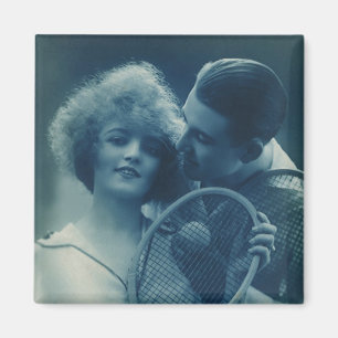 Vintage Sports Tennis, Love and Romance Magnet