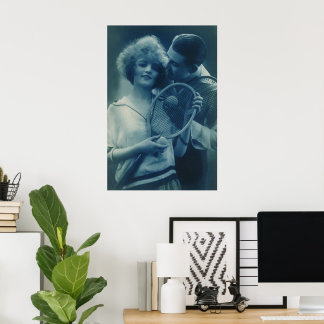 Vintage Sports Tennis, Love and Romance Poster