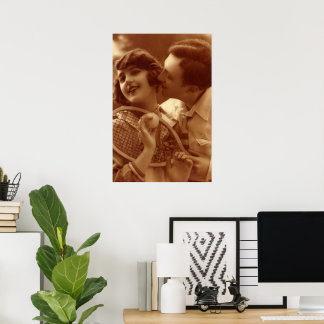 Vintage Sports Tennis, Love and Romance Poster