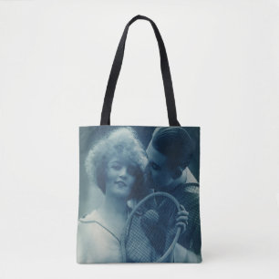 Vintage Sports Tennis, Love and Romance Tote Bag