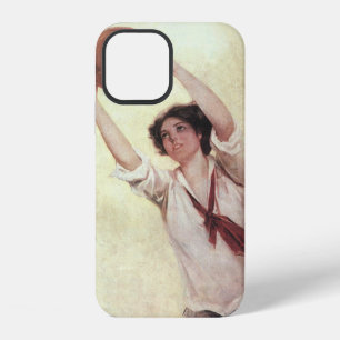 Vintage Sports, Woman Basketball Player with Ball iPhone 12 Case