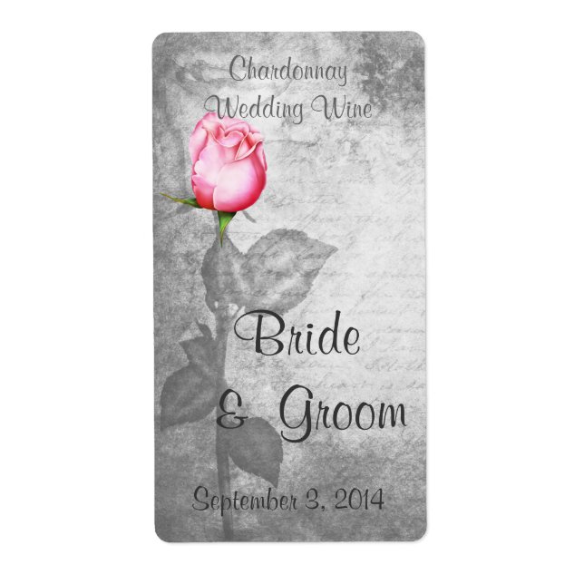 Vintage Spot Colour Pink Rose Wedding (Front)