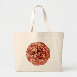 Vintage Spotted Pretty Flower Large Tote Bag