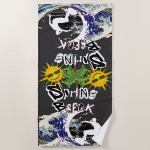 Vintage Spring Break  Fun Beach Towel