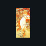 Vintage Spring by Alphonse Mucha Canvas Print<br><div class="desc">Vintage Art Poster "Spring" by Alphonse Mucha,  a Czech Republic Artsist.  Alphonse Mucha is well know for his Art Noveau style and design.</div>