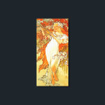 Vintage Spring by Alphonse Mucha Canvas Print<br><div class="desc">Vintage Art Poster "Spring" by Alphonse Mucha,  a Czech Republic Artsist.  Alphonse Mucha is well know for his Art Noveau style and design.</div>