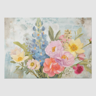 Vintage Spring Colourful Floral Tissue Paper