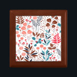 Vintage Spring Country Flowers Meadow Gift Box<br><div class="desc">Small,  colourful blooms and greenery stand out against a muted beige background,  creating a cosy and warm country living flower meadow.</div>