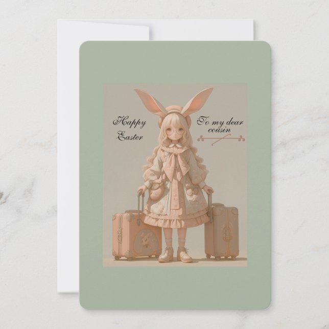 Vintage Spring Easter, Holiday Card (Front)