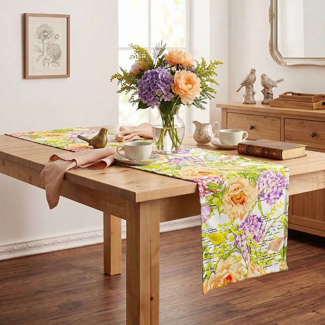 Vintage spring floral short table runner (Creator Uploaded)