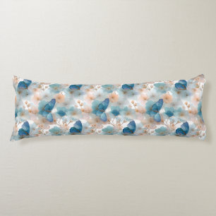 Vintage Spring Flowers & Blue Butterfly Body Cushion