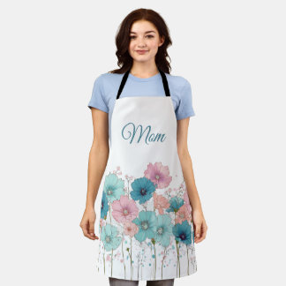 Vintage Spring Flowers for Mom Apron