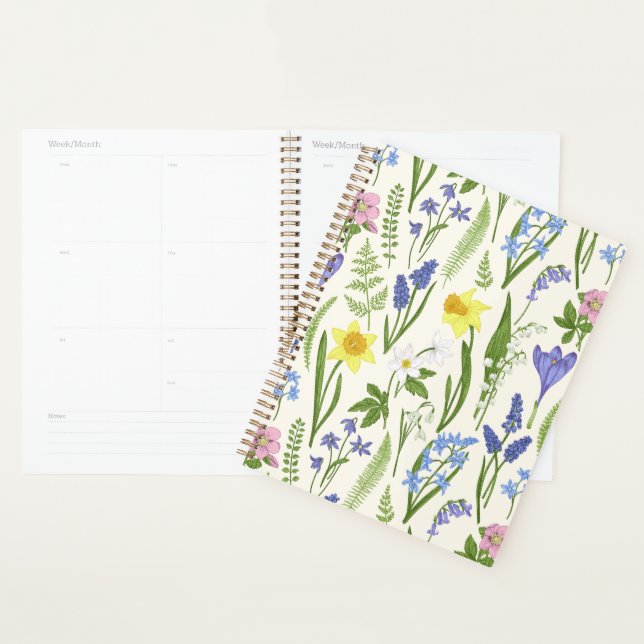 Vintage Spring Flowers  Planner (Display)