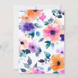 Vintage Spring Garden Watercolor Floral Announcement
