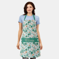 Vintage Spring Green Floral Personalized