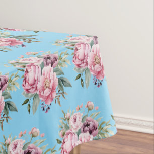 Vintage Spring Peonies Tablecloth