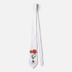 Vintage Spring Red Tulip Garden Flower by Besler Tie
