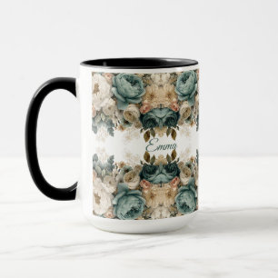Vintage Spring Rose Garden Personalized Mug