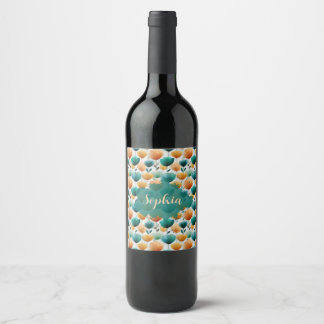 Vintage Spring Yellow and Green Floral Wine Label