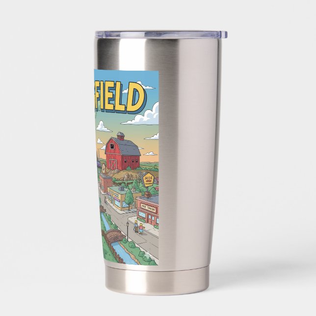 Vintage Springfield Heritage Tee – Classic Athleti Insulated Tumbler (Left)
