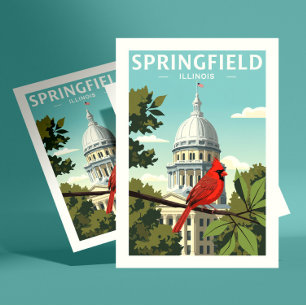 Vintage Springfield Illinois Postcard