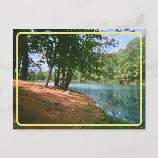 Vintage Springtime Lake Postcard (Front)