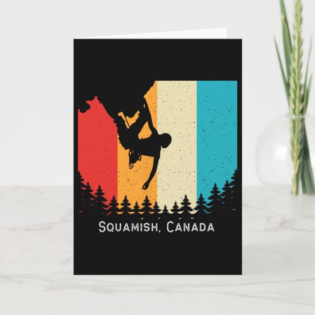 Vintage Squamish, Canada Rock Climbing Bouldering  Card (Front)