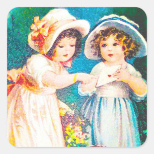 Vintage Square Sticker