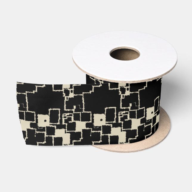 Vintage Squares   Satin Ribbon (Spool)