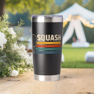 Vintage Squash Racket Lover Funny Sports Insulated Tumbler