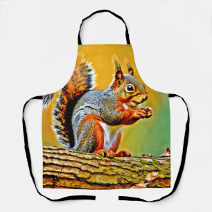 Vintage Squirrel in Nature Apron