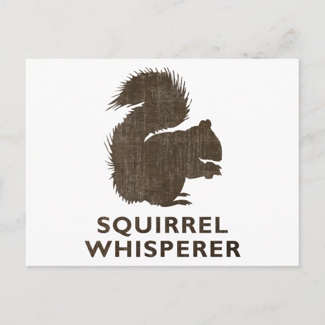 Vintage Squirrel Whisperer Postcard (Front)