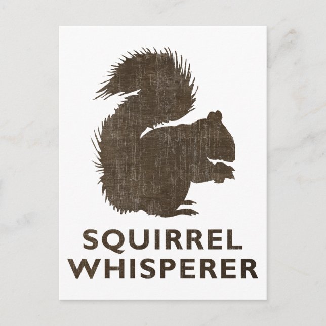 Vintage Squirrel Whisperer Postcard (Front)