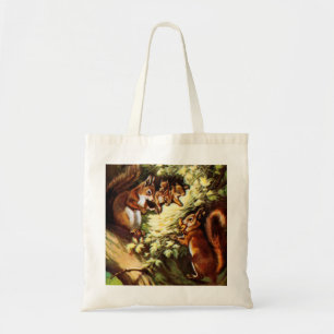Vintage Squirrels Tote Bag