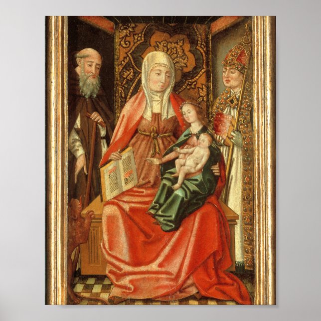 Vintage St Anne and Virgin Mary Poster (Front)