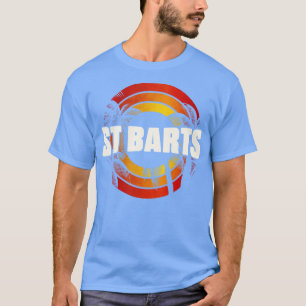 Vintage St Barts Vacation Souvenir Retro Rainbow P T-Shirt