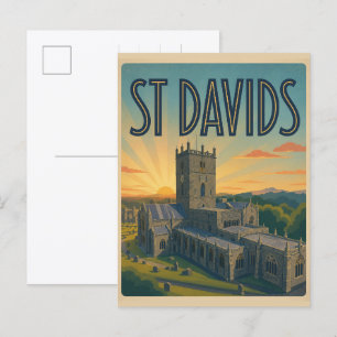 Vintage St Davids, Wales gifts and souvenirs Postcard