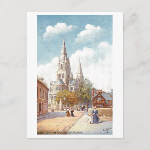 Vintage St. Finn Barr's Cathedral, Cork, Ireland Postcard
