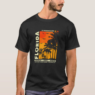 Vintage St. George Island Florida Summer Sunset Be T-Shirt