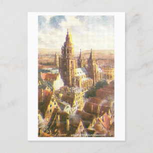 Vintage St. Kilian's Church, Heilbronn Postcard