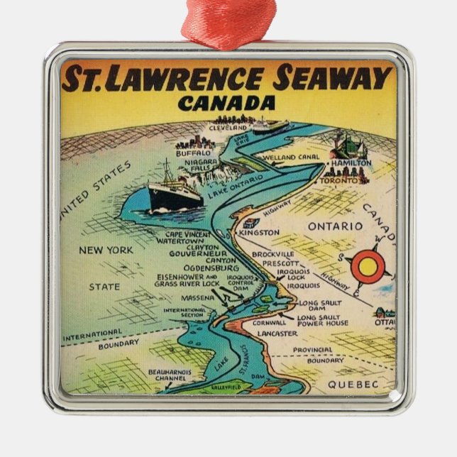 Vintage St Lawrence Seaway Ornament (Front)