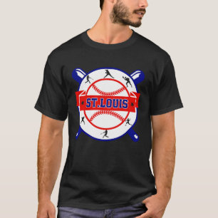 Vintage St Louis Cityscape Baseball  For Men Women T-Shirt