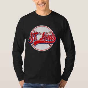Vintage St Louis Cityscape Baseball For Men Women T-Shirt