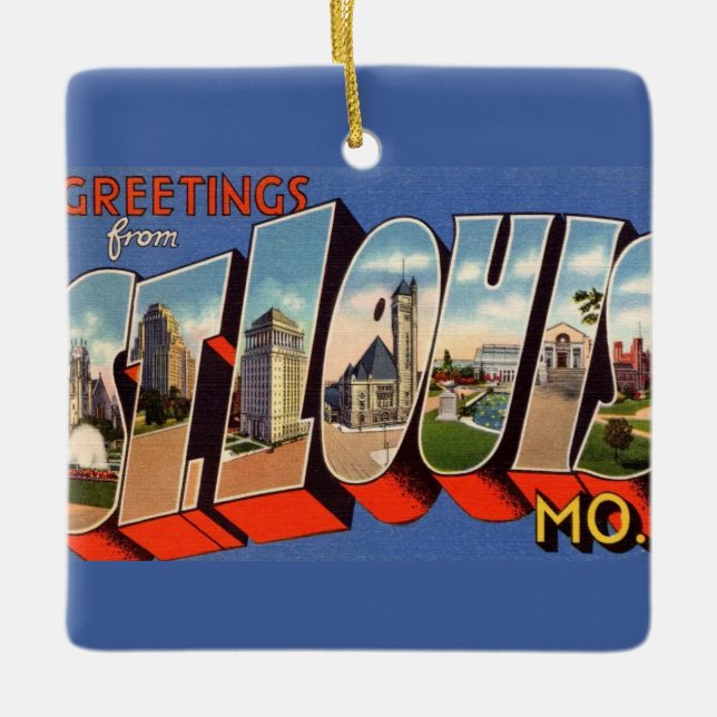 Vintage St Louis Missouri Ornament (Front)