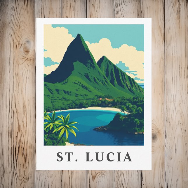 Vintage St. Lucia Caribbean Travel Postcard (Vintage St. Lucia Caribbean Travel Postcard
)
