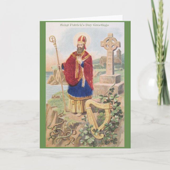 Vintage St. Patrick Greeting Card (Front)