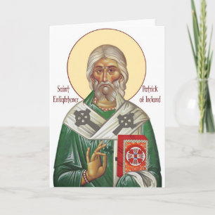 Vintage St. Patrick Icon Greeting Card