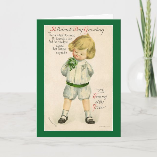 Vintage St. Patrick's Day Child Card (Front)