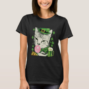 Vintage St Patricks Day Funny Bubblegum Drinking C T-Shirt